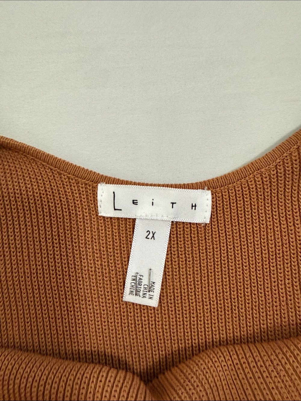 Leith Ribbed Maxi Slip Dress - Rust - Picture 2 of 2